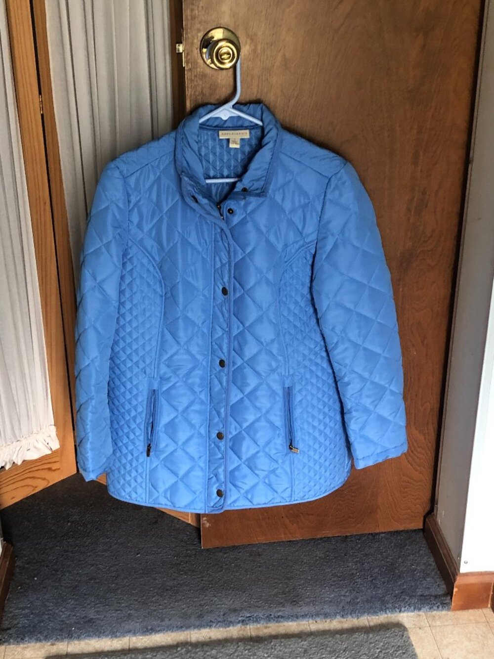 Appleseed's Women's Blue Quilted Jacket Size Small S Like New